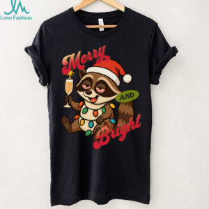Drunk Raccoon Holiday Merry and Bright Shirt