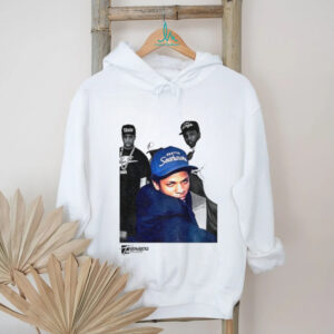 Eazy E Eric Lynn Wright wearing Seattle Seahawks cap West Coast shirt