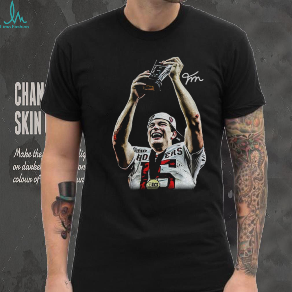 Fernando Mendoza Indiana Hoosiers celebration Football signature shirt Fernando Mendoza Indiana Hoosiers celebration Football signature shirt