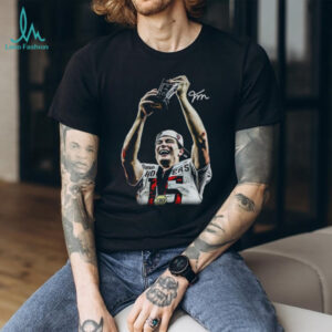 Fernando Mendoza Indiana Hoosiers celebration Football signature shirt