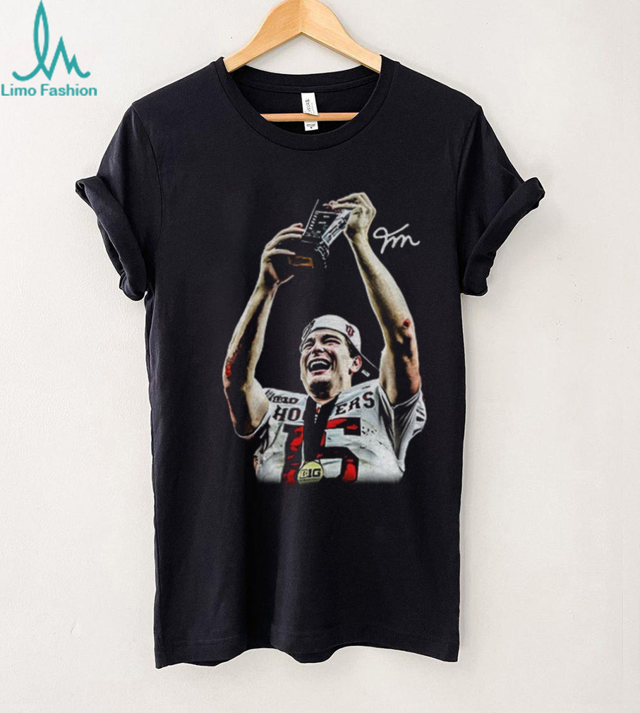 Fernando Mendoza Indiana Hoosiers celebration Football signature shirt Fernando Mendoza Indiana Hoosiers celebration Football signature shirt