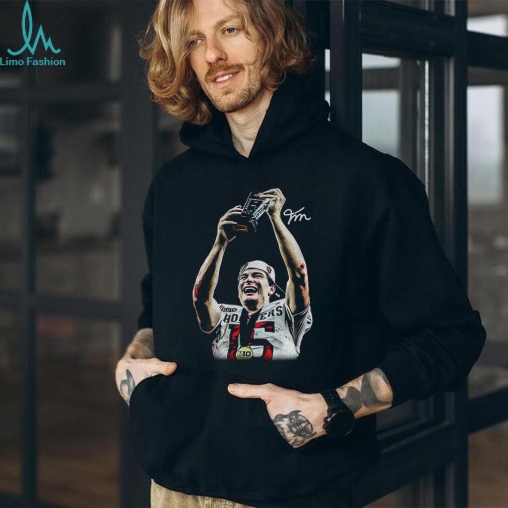 Fernando Mendoza Indiana Hoosiers celebration Football signature shirt Fernando Mendoza Indiana Hoosiers celebration Football signature shirt