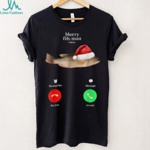 Fih Calling Remind me Message Decline Accept Phone Call Fish T Shirt