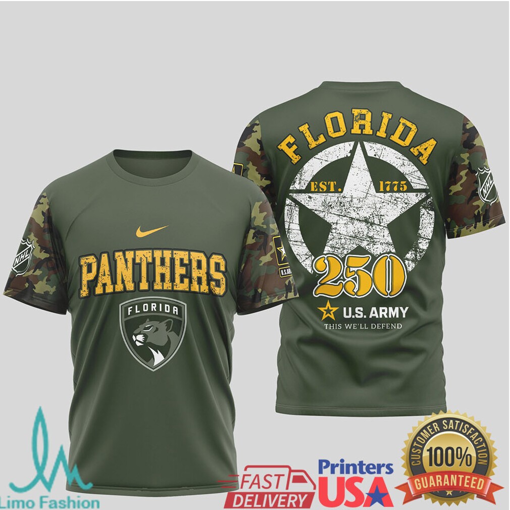 Florida Panthers Official NHL U.S.Army 3D Shirt Florida Panthers Official NHL U.S.Army 3D Shirt