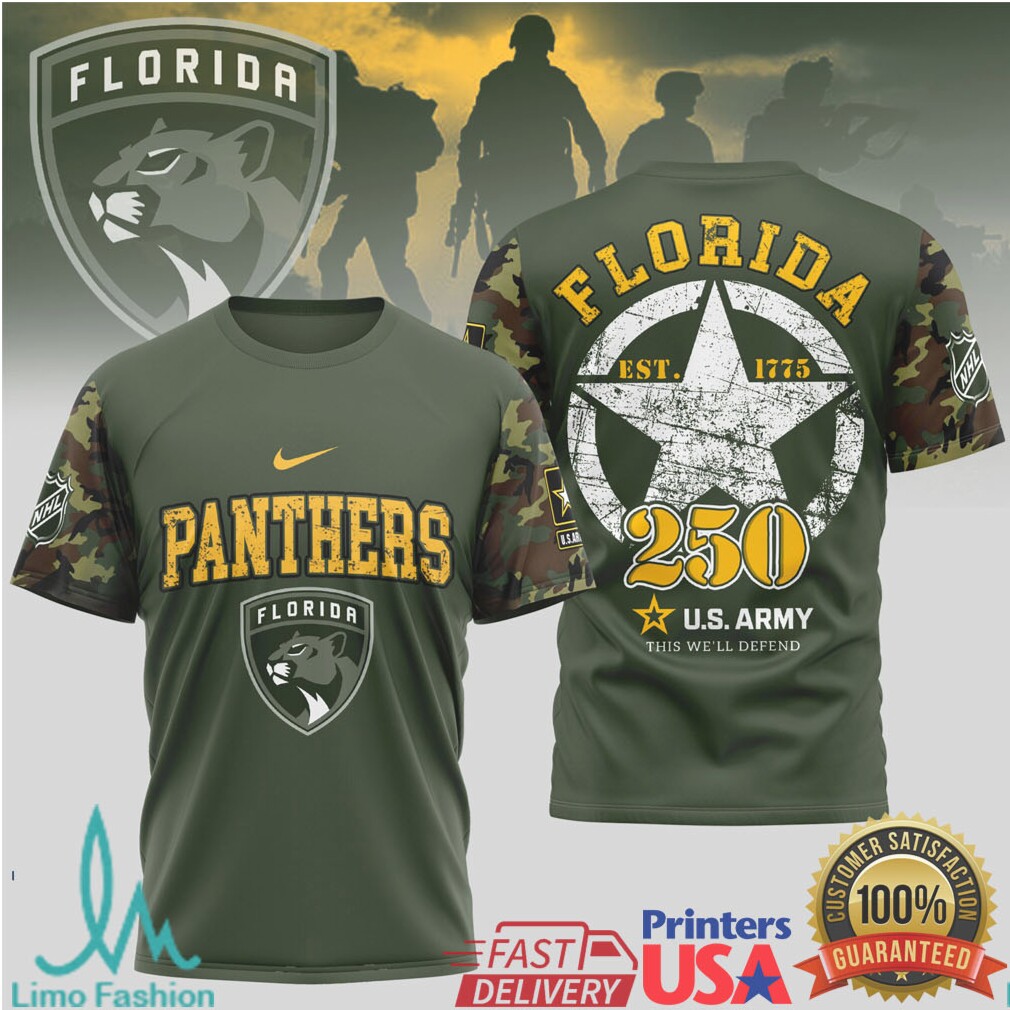 Florida Panthers Official NHL U.S.Army 3D Shirt Florida Panthers Official NHL U.S.Army 3D Shirt