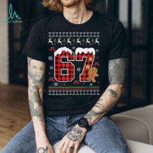 Funny 67 Christmas Ugly Pajamas Six Seven Meme Brainrot T Shirt