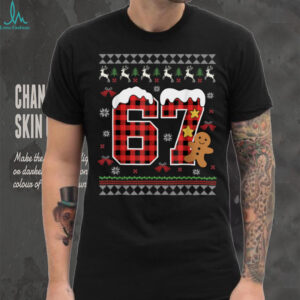 Funny 67 Christmas Ugly Pajamas Six Seven Meme Brainrot T Shirt