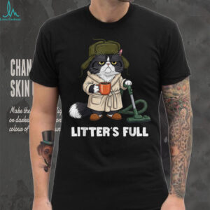 Funny Cat Litter’s Full Parody Cat Lovers Coffee Humor Quote T Shirt
