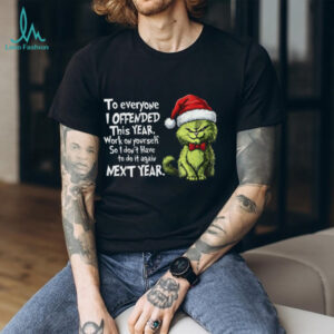 Funny Christmas Cat to Everyone I Offended This Year Xmas T Shirt
