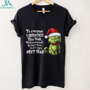 Funny Christmas Cat to Everyone I Offended This Year Xmas T Shirt
