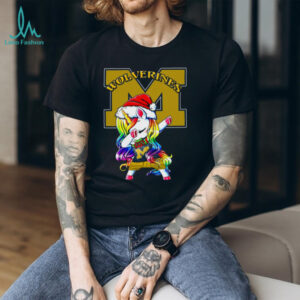 Funny Dabbing Unicorn University of Michigan Wolverines Shirt
