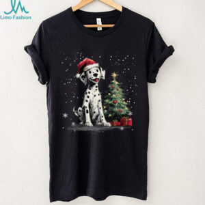 Funny Dalmatian Dog Christmas Tree Women Men Kids T Shirt