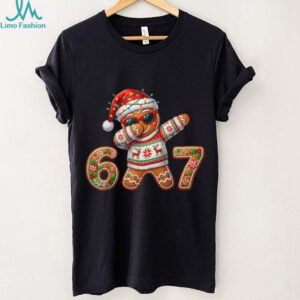 Funny Gingerbread Six Seven 67 Ice Cream Drip Christmas Boys T Shirt (1)