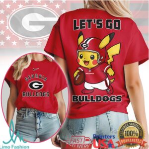 Georgia Bulldogs Official NCAA Pokemon Fan 3D Shirt Georgia Bulldogs Official NCAA Pokemon Fan 3D Shirt