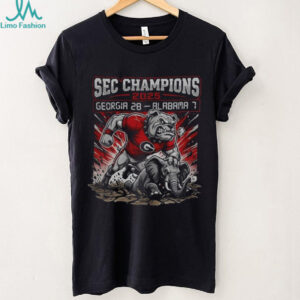 Georgia Bulldogs vs Alabama Crimson Tide Football Victory Mascot 2025 SEC Champions shirt