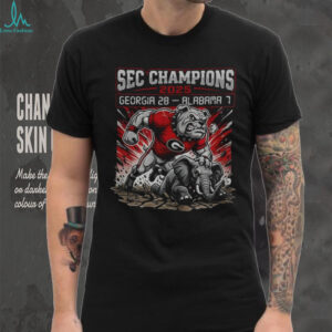 Georgia Bulldogs vs Alabama Crimson Tide Football Victory Mascot 2025 SEC Champions shirt