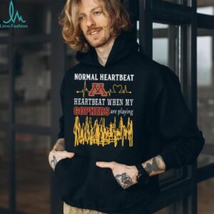 Gophers Fan Normal vs. Game Day Heartbeat T Shirt