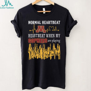 Gophers Fan Normal vs. Game Day Heartbeat T Shirt