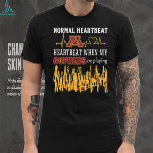 Gophers Fan Normal vs. Game Day Heartbeat T Shirt
