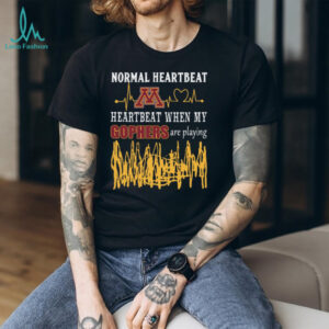 Gophers Fan Normal vs. Game Day Heartbeat T Shirt