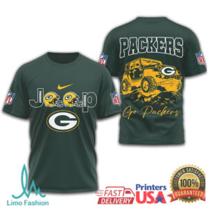 Green Bay Packers Official NFL Jeep 3D Shirt