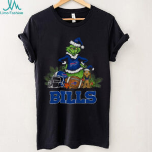 Grinch Santa Hat x Buffalo Bills NFL Christmas T Shirt
