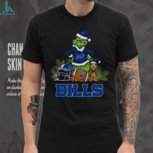 Grinch Santa Hat x Buffalo Bills NFL Christmas T Shirt