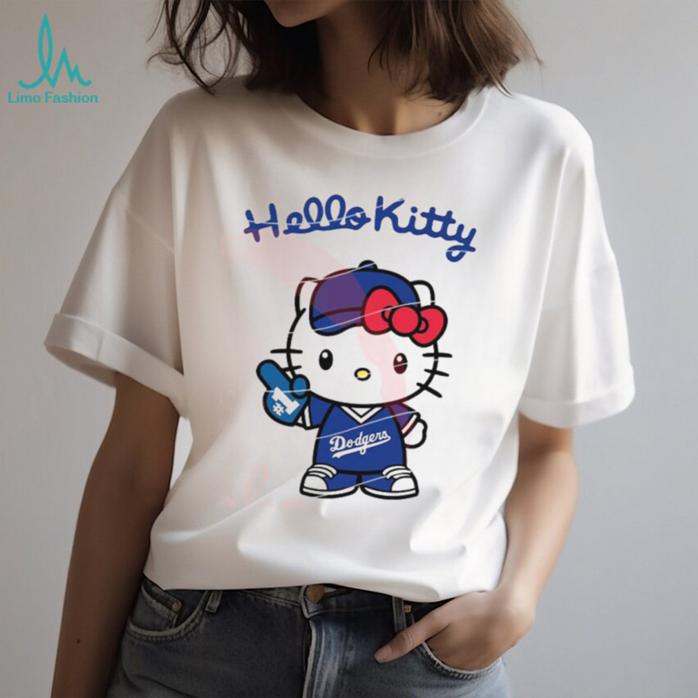 Hello Kitty X Los Angeles Dodgers, Hello Kitty Baseball, Hello Kitty MLB Logo T shirt Hello Kitty X Los Angeles Dodgers, Hello Kitty Baseball, Hello Kitty MLB Logo T shirt