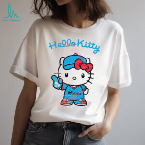 Hello Kitty X Miami Marlins, Hello Kitty Baseball, Hello Kitty MLB Logo T shirt