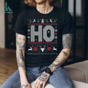 Ho Where's My Ho at_ Christmas Xmas Couples Matching Ugly T Shirt