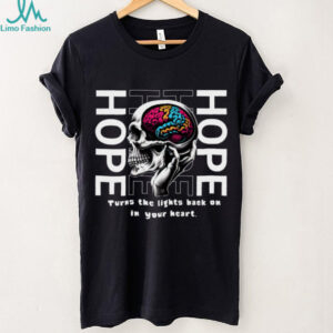 Hope Skull Colorful Brain Motivational Art Graphic Shirt