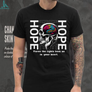 Hope Skull Colorful Brain Motivational Art Graphic Shirt