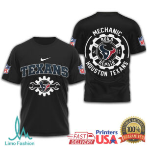 Houston Texans Official NFL Mechanic 3D Shirt Houston Texans Official NFL Mechanic 3D Shirt