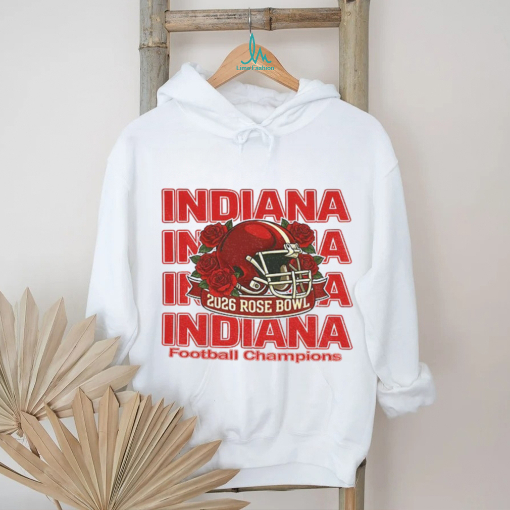 Indiana Hoosiers Rose Bowl 2026 Football Champions helmet logo shirt Indiana Hoosiers Rose Bowl 2026 Football Champions helmet logo shirt