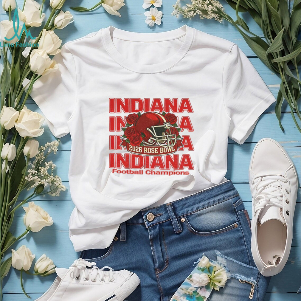 Indiana Hoosiers Rose Bowl 2026 Football Champions helmet logo shirt Indiana Hoosiers Rose Bowl 2026 Football Champions helmet logo shirt