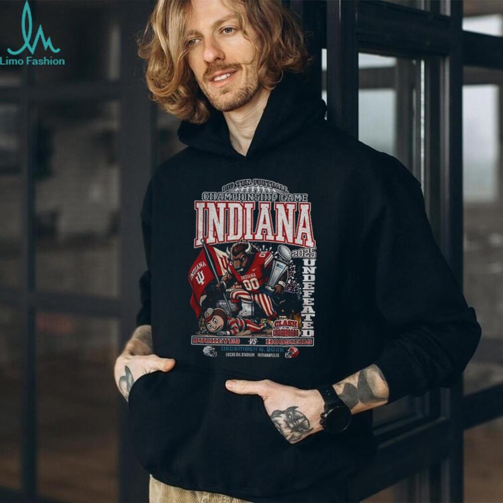 Indiana Hoosiers beat Ohio State Buckeyes Big Ten Football Championship Game Undefeated 2025 shirt Indiana Hoosiers beat Ohio State Buckeyes Big Ten Football Championship Game Undefeated 2025 shirt