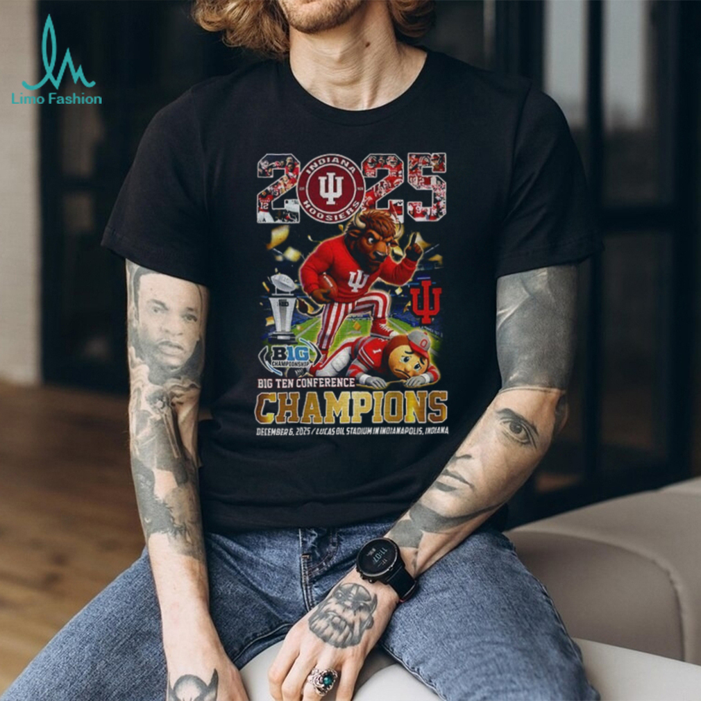 Indiana Hoosiers beat Ohio State Buckeyes football Big Ten Conference 2025 Champions shirt Indiana Hoosiers beat Ohio State Buckeyes football Big Ten Conference 2025 Champions shirt