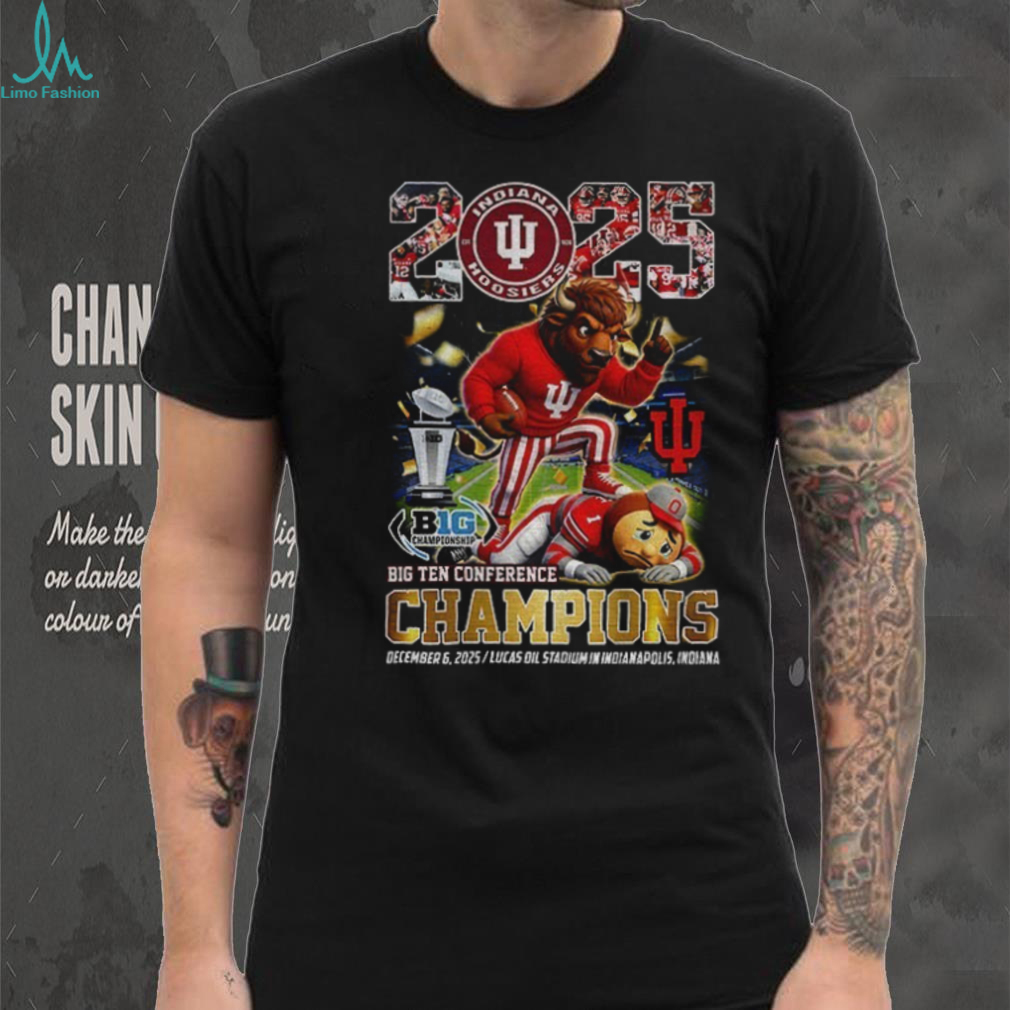 Indiana Hoosiers beat Ohio State Buckeyes football Big Ten Conference 2025 Champions shirt Indiana Hoosiers beat Ohio State Buckeyes football Big Ten Conference 2025 Champions shirt