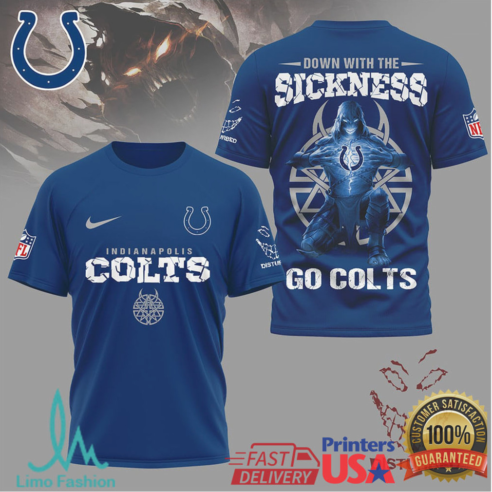 Indianapolis Colts Official NFL Disturbed Fan 3D Shirt Indianapolis Colts Official NFL Disturbed Fan 3D Shirt