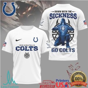 Indianapolis Colts Official NFL Disturbed Fan 3D Shirt