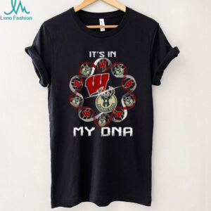 It's In My DNA Milwaukee Bucks & Wisconsin Badgers Crossover T Shirt