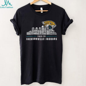 Jacksonville Jaguars 2025 26 Skyline Player Roster T Shirt Jacksonville Jaguars 2025 26 Skyline Player Roster T Shirt