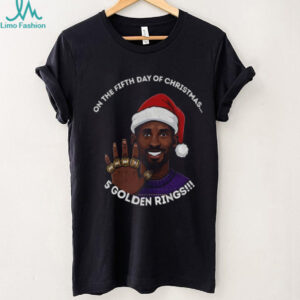 Kobe Bryant 5 Golden Rings On the fifth day of Christmas shirt Kobe Bryant 5 Golden Rings On the fifth day of Christmas shirt