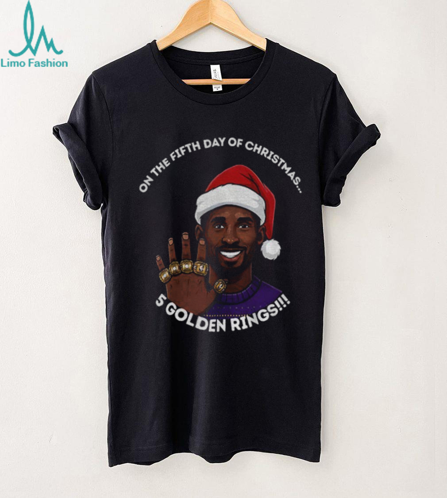 Kobe Bryant 5 Golden Rings On the fifth day of Christmas shirt Kobe Bryant 5 Golden Rings On the fifth day of Christmas shirt