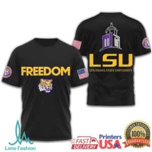 LSU Tigers Official NCAA Freedom 3D Shirt LSU Tigers Official NCAA Freedom 3D Shirt