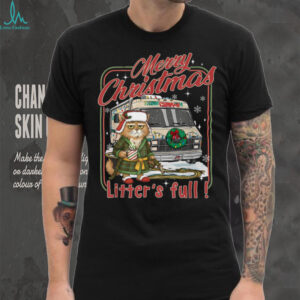 Litter's Full Merry Christmas Funny Cat Lovers Holidays Xmas T Shirt