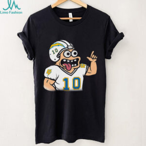 Los Angeles Chargers Justin Herbert Cartoon Graphic T Shirt Los Angeles Chargers Justin Herbert Cartoon Graphic T Shirt