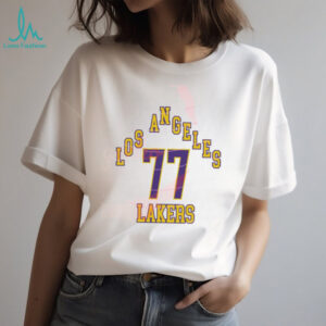 Los Angeles Lakers 77, LA Basketball Fan Cut Files, Number 77 NBA T Shirt