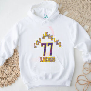 Los Angeles Lakers 77, LA Basketball Fan Cut Files, Number 77 NBA T Shirt