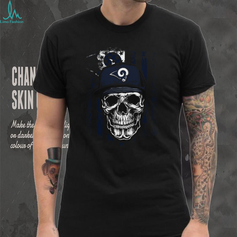 Los Angeles Rams Skull Distressed Flag T Shirt Los Angeles Rams Skull Distressed Flag T Shirt